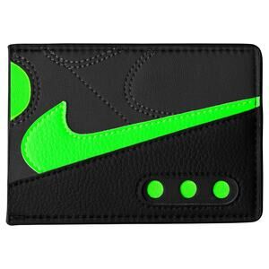 Nike Icon Air Max 90 Card Wallet ~ Black / Green Brand New